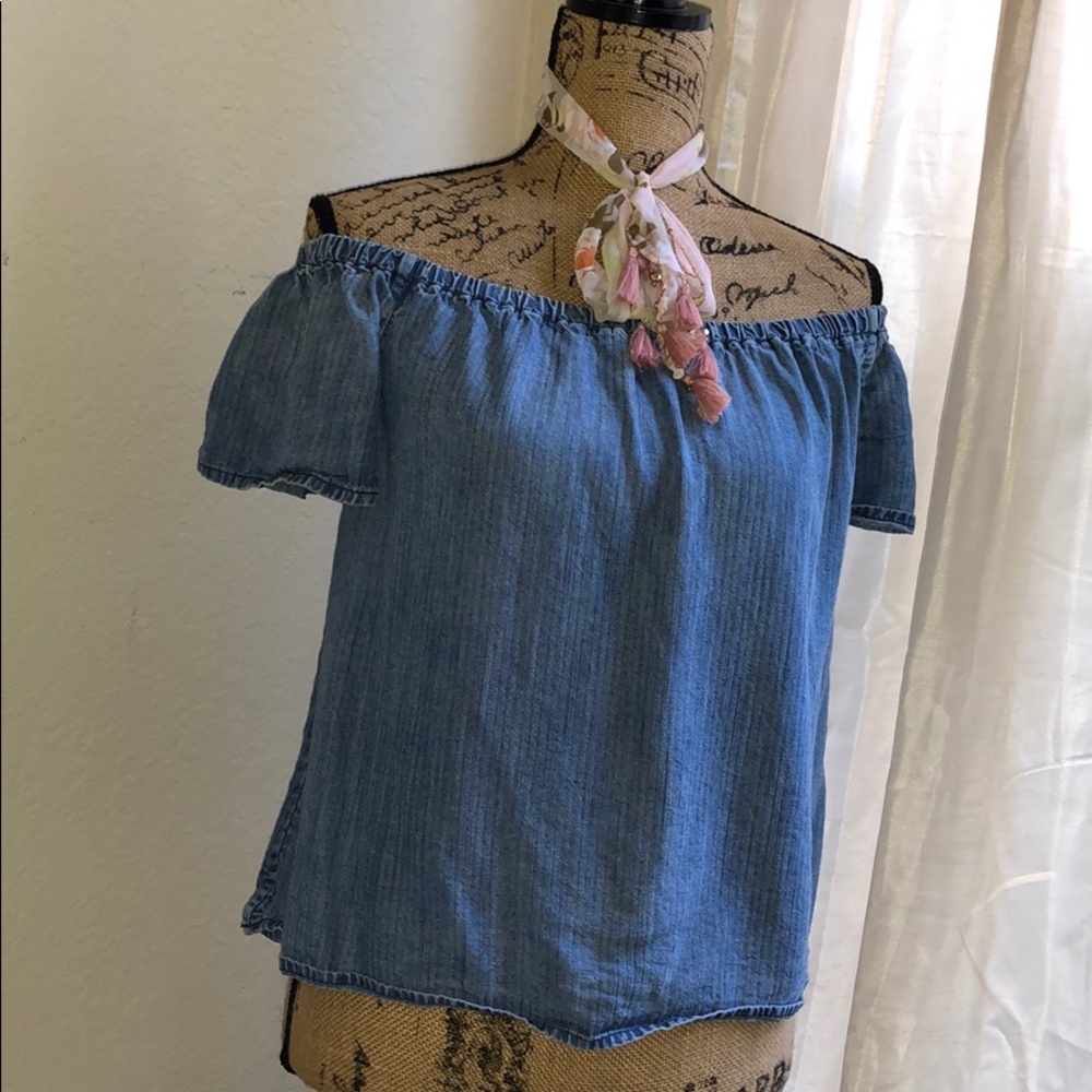 COPY - True Religion denim top. Blue S.